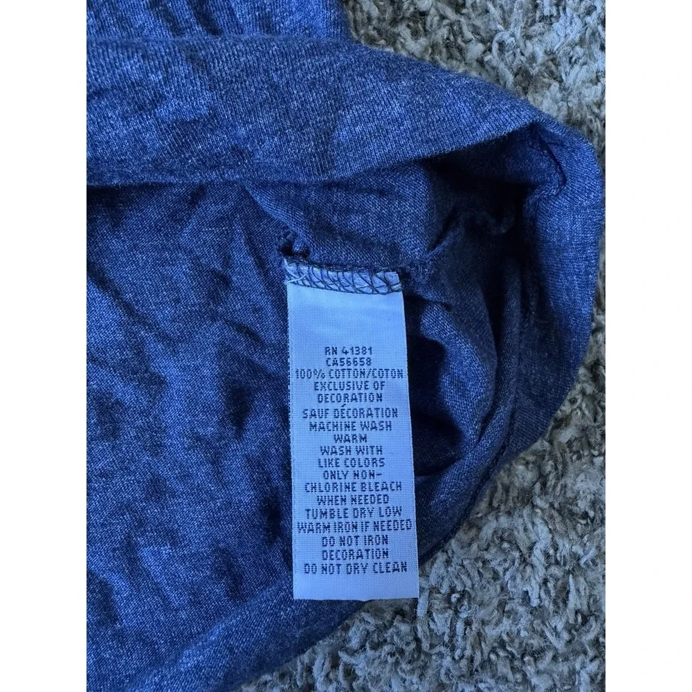 Polo Ralph Lauren T-Shirt 2XL Heather Blue Long Sleeve Pony Logo Cotton Preppy